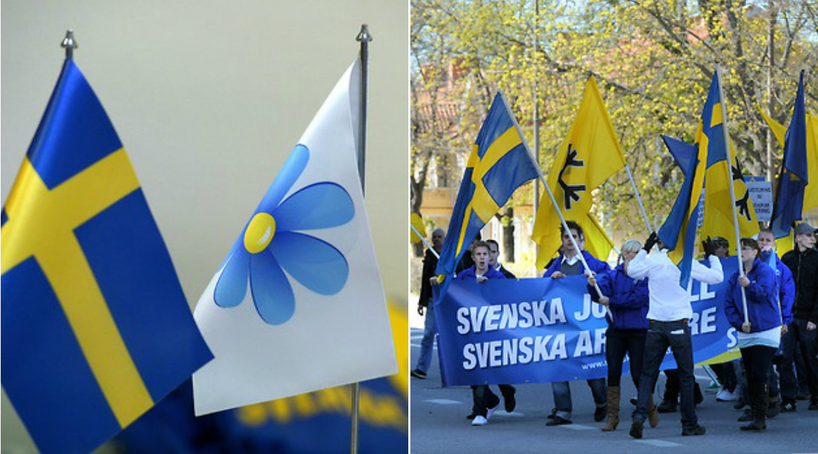 En person medverkade när nazistiska Svenskarnas parti demonstrerade i Eskilstuna.